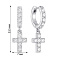 Серебряные серьги Крестики с фианитами (арт. 7502/9933/10) – изображение 2