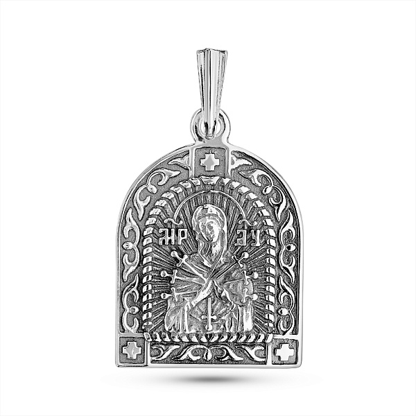 Серебряная ладанка Божья Матерь Семистрельная (арт. 7917/192П) – изображение 1