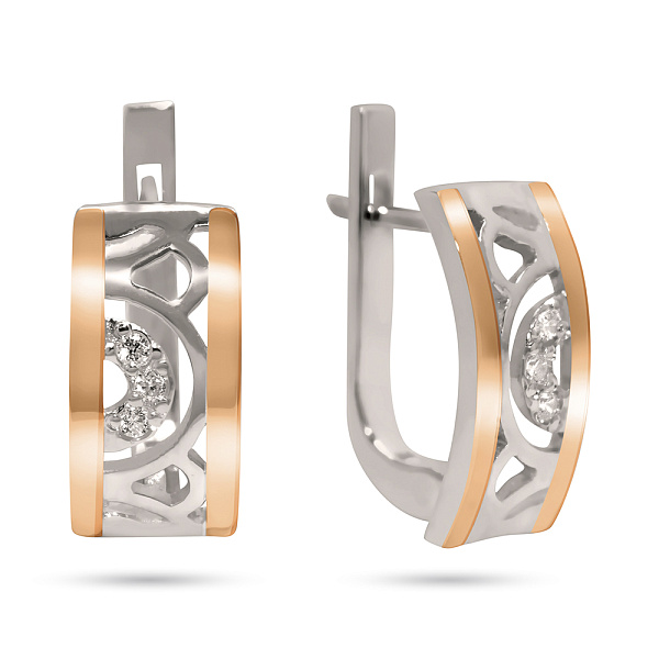 Серебряные серьги с фианитами (арт. 7202/362) – изображение 1