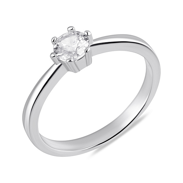Кольцо из серебра с фианитом (арт. 7501/4297) – изображение 1