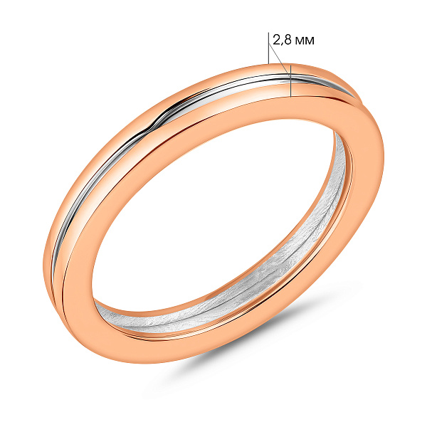 Кольцо из комбинированного золота (арт. 153405кб) – изображение 2