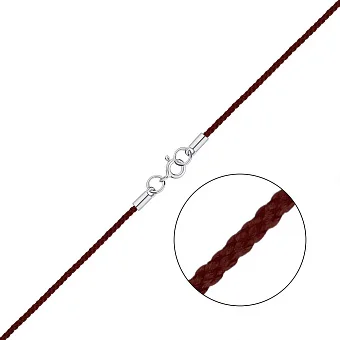 Ювелірний шнурок зі срібними вставками (арт. 7307/79053-229/14кр)