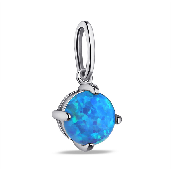 Серебряная подвеска с опалом (арт. 7503/ПК2ОПГ/1186) – изображение 1