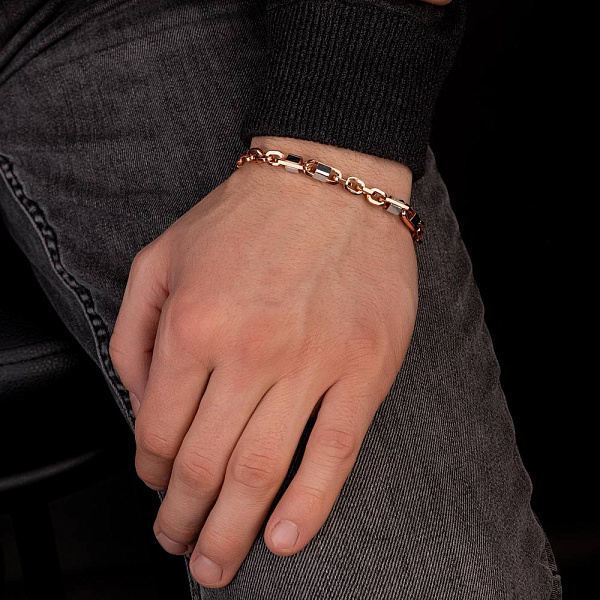 Золотий браслет з родіюванням (арт. 326484р) – зображення 3