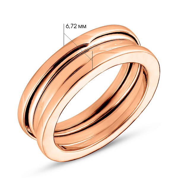 Золотое кольцо без камней (арт. 152364) – изображение 2
