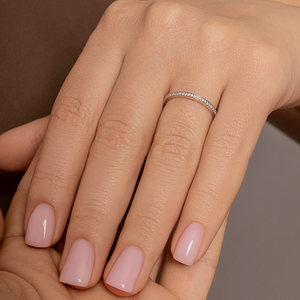 Золота каблучка з діамантами (арт. К341525015б) – зображення 4