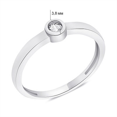 Серебряное кольцо с фианитом (арт. 7501/404кп)