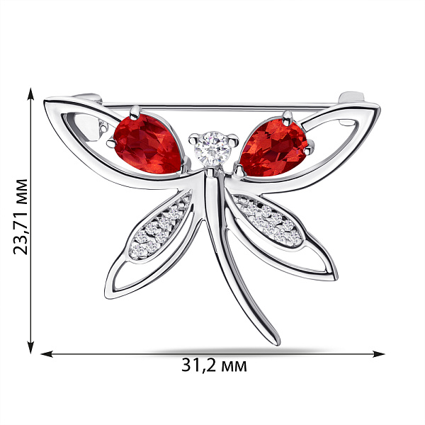 Срібна брошка (арт. 7505/581Гбп) – зображення 2