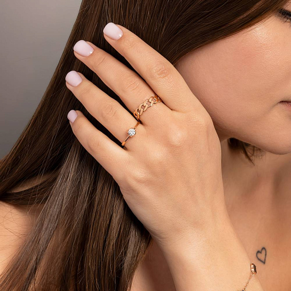 Каблучка Ланки з червоного золота (арт. 140906) – зображення 3