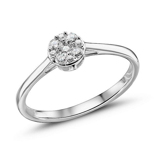 Каблучка з білого золота з діамантами (арт. К341253015б) – зображення 1