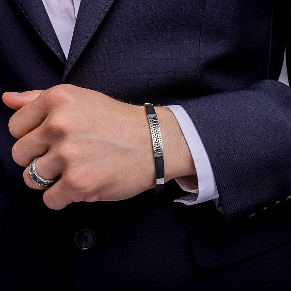 Срібна каблучка Спаси і збережи (арт. 7901/2111) – зображення 3