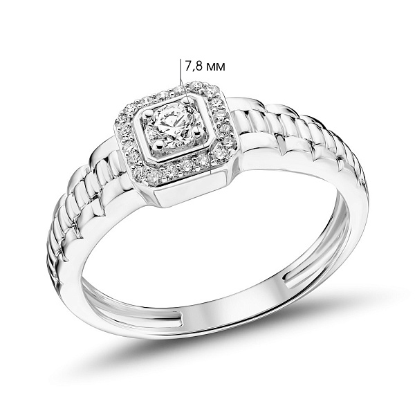 Золотая печатка с бриллиантами (арт. К341414040б) – изображение 2