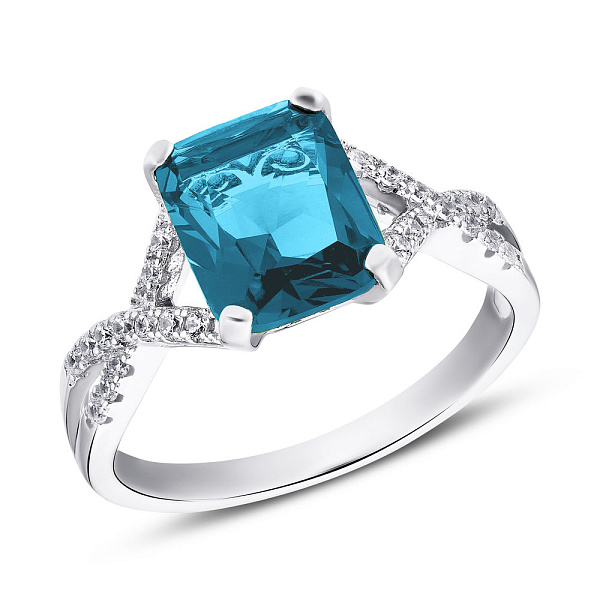 Кольцо из серебра с фианитами (арт. 7501/4449цс) – изображение 1