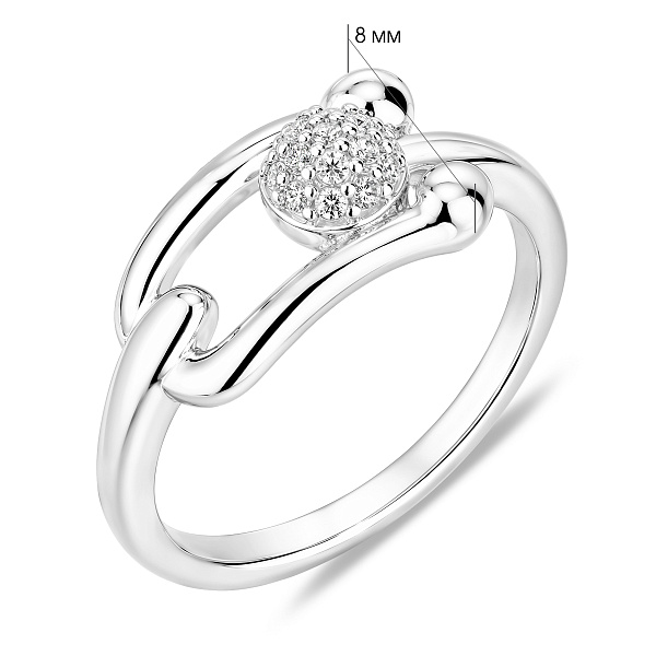 Серебряное кольцо с фианитами (арт. 7501/8899) – изображение 2