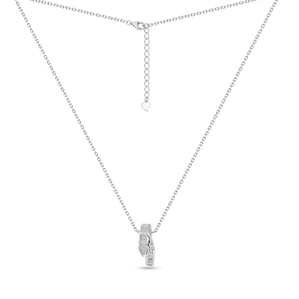 Серебряное колье змея с фианитами (арт. 7507/2585) – изображение 2