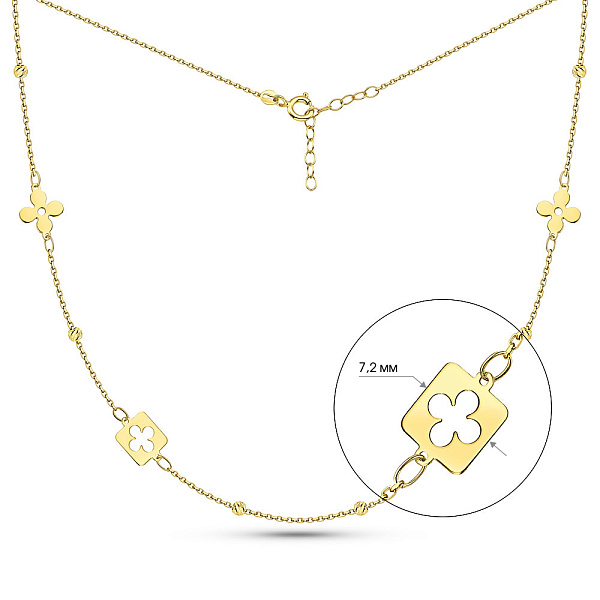 Кольє із жовтого золота (арт. 352544ж) – зображення 5