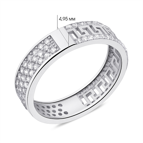 Двостороння каблучка зі срібла (арт. 7501/КК2Ф/2057-17) – зображення 2