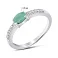Серебряное кольцо с изумрудом и фианитами (арт. 7501/1762943Изм) – изображение 2