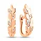 Золотые серьги с фианитами (арт. 1091396) – изображение 1