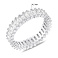 Серебряное широкое кольцо с фианитами (арт. 7501/6500) – изображение 4