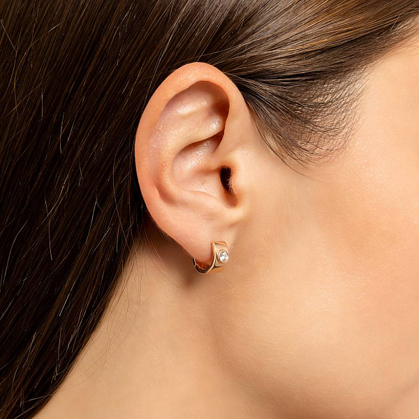 Золоті сережки з діамантами (арт. С011769020) – зображення 4