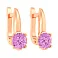 Дитячі золоті сережки з рожевим фіанітом (арт. 110504р) – зображення 1