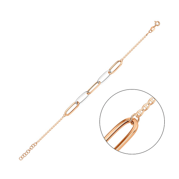 Браслет из красного и белого золота (арт. 326601кб) – изображение 1