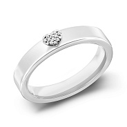 Кольцо из белой керамики и золота с бриллиантами (арт. К011793бб)