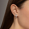 Серебряные серьги с дорожкой фианитов (арт. 7502/10232) – изображение 2