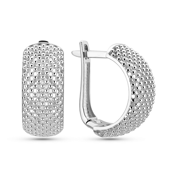 Серьги из белого золота (арт. 1092015б) – изображение 1