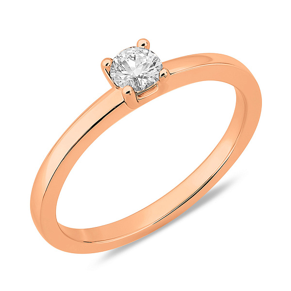 Золота каблучка з діамантом (арт. К011162010) – зображення 1