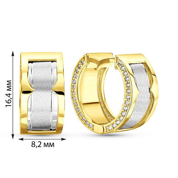 Золоті сережки-кільця (арт. 109163/20жб) – зображення 3