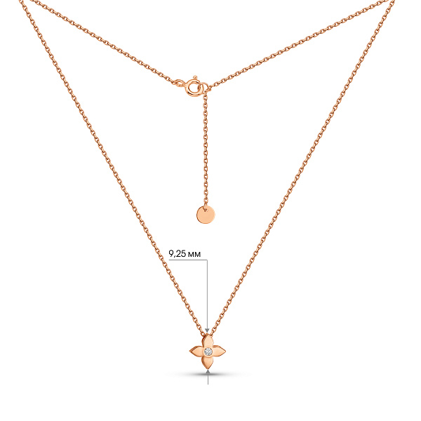 Золоте кольє з фіанітом (арт. 360351) – зображення 3