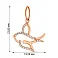 Золотой подвес "Ласточка" с фианитами (арт. 424536) – изображение 2