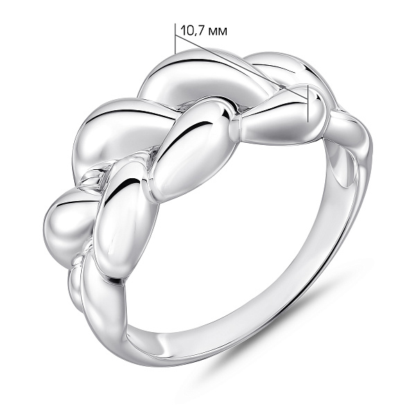 Массивное серебряное кольцо без камней (арт. 7501/8330) – изображение 2