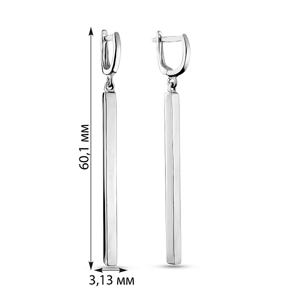 Золотые серьги с подвесками (арт. 103463б) – изображение 2