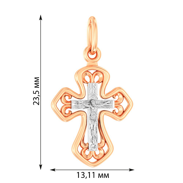 Золотой крестик с распятием (арт. 501094) – изображение 4