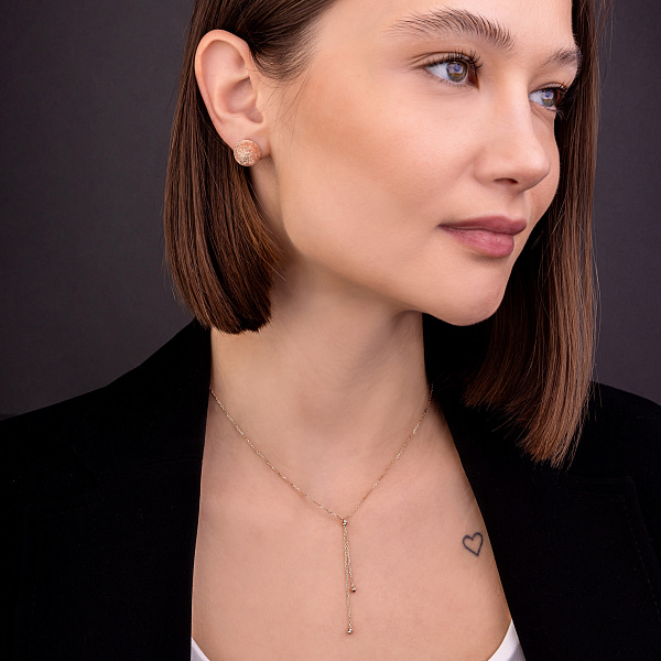 Кольє з червоного золота без каменів (арт. 360180) – зображення 5