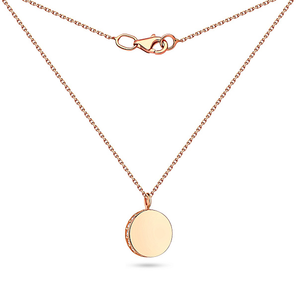 Золоте кольє в червоному кольорі металу з фіанітами (арт. 351566) – зображення 2