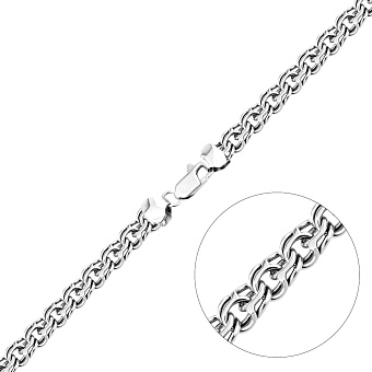 Серебряная цепочка плетения Бисмарк (арт. 0300397ч)