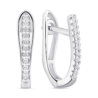 Серьги из серебра с фианитами (арт. 7502/10070)