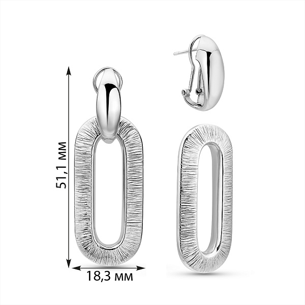 Серьги из белого золота Francelli (арт. е1091886б) – изображение 4