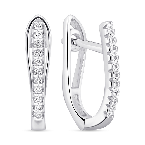 Серьги из серебра с фианитами (арт. 7502/10070) – изображение 1