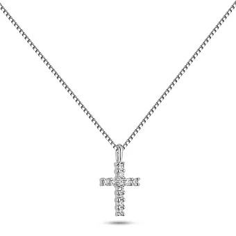 Кольє з білого золота з діамантами (арт. Ц011280010б/2)