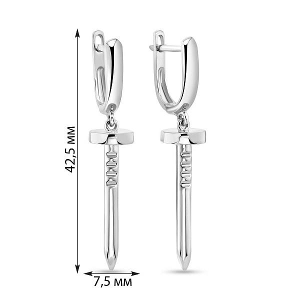 Золотые серьги с подвесками (арт. 108698б) – изображение 2