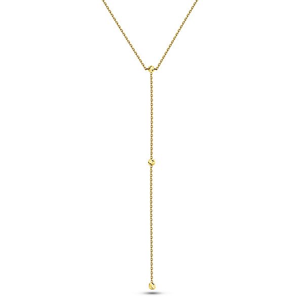 Золотое колье-галстук без камней (арт. 360177ж) – изображение 1