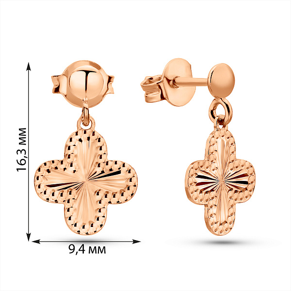 Золотые серьги с подвесками (арт. 1092041) – изображение 5