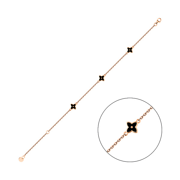 Браслет из красного золота с эмалью (арт. 300035Д) – изображение 1
