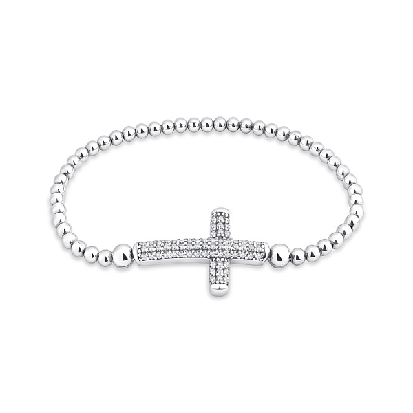 Серебряный браслет Крестик с фианитами (арт. 7509/4366/1) – изображение 1