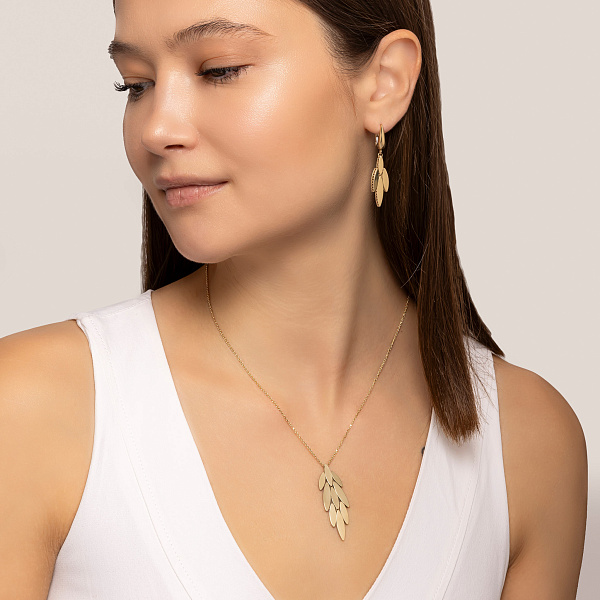 Длинные золотые серьги Francelli (арт. 1091656ж) – изображение 3